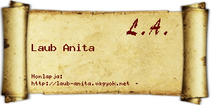 Laub Anita névjegykártya
